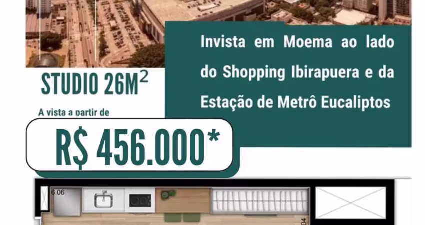 Apartamento pronto para morar  moema - studio e 1 a 2 dorms c/vaga