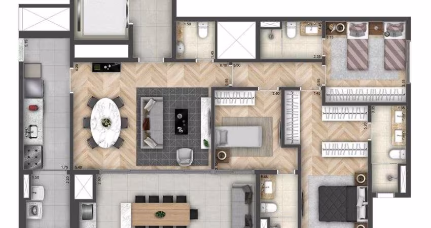 Apartamento para venda com 100 metros quadrados com 3 quartos em Jardim das Acácias - São Paulo