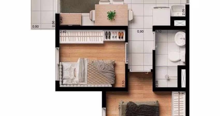 Apartamento para venda tem 34 metros quadrados com 2 quartos em Vila Firmiano Pinto - São Paulo - SP