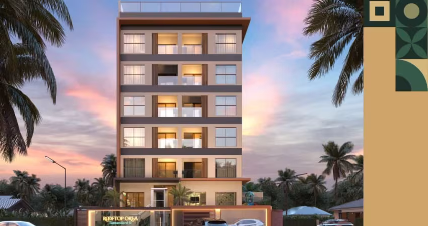 Flat 25m² há 150m do mar, entrada de 10mil