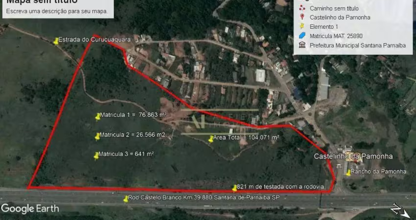 Área à venda, 109000 m² por R$ 21.800.000,00 - Cururuquara - Santana de Parnaíba/SP