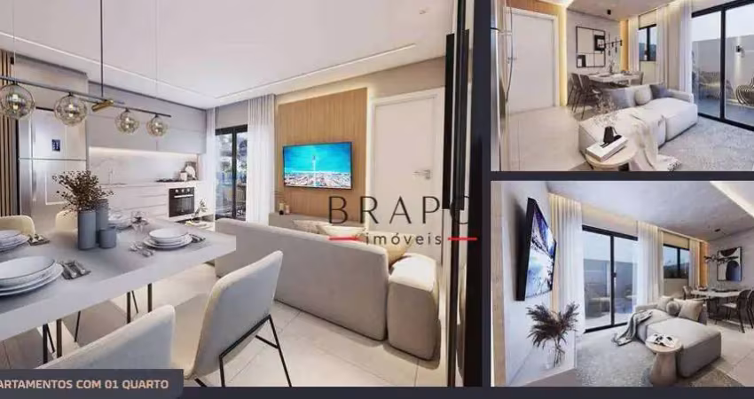 Apartamento com 1 dormitório à venda, 33 m²- boa vista - curitiba/pr
