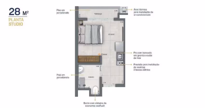 Apartamento à venda, 1 quarto, 1 suíte, ipiranga - são paulo/sp
