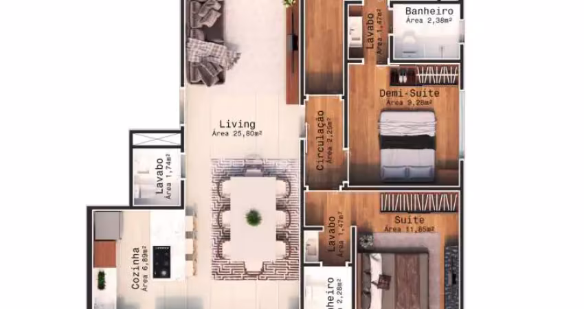 Apartamento 03 dormitórios à venda, r$1.296.500,00 no bairro gravatá em navegantes