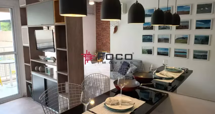 Apartamento mobiliado no edifício imotion / centro / 01 dormitório / varanda gourmet / 37 m² de área construída