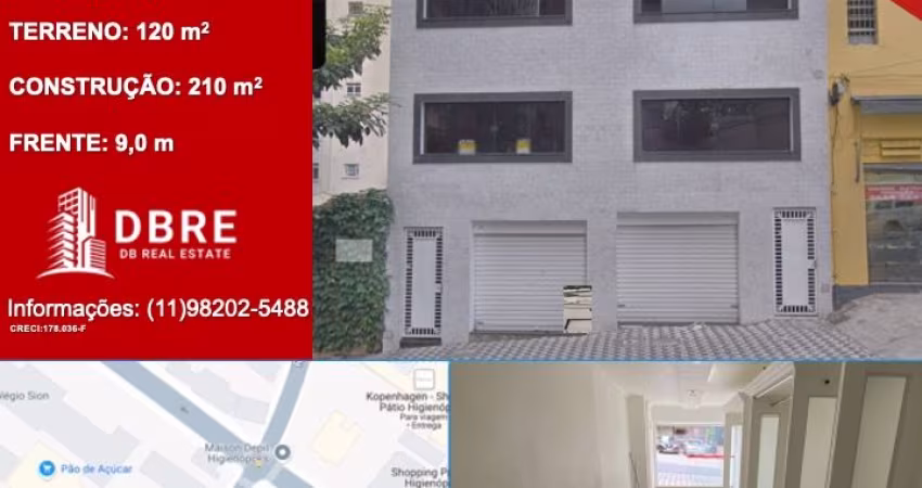 Imóvel Comercial em Higienópolis – 210 m² | 9 m de Frente | Oportunidade de Retrofit em Localização Premium