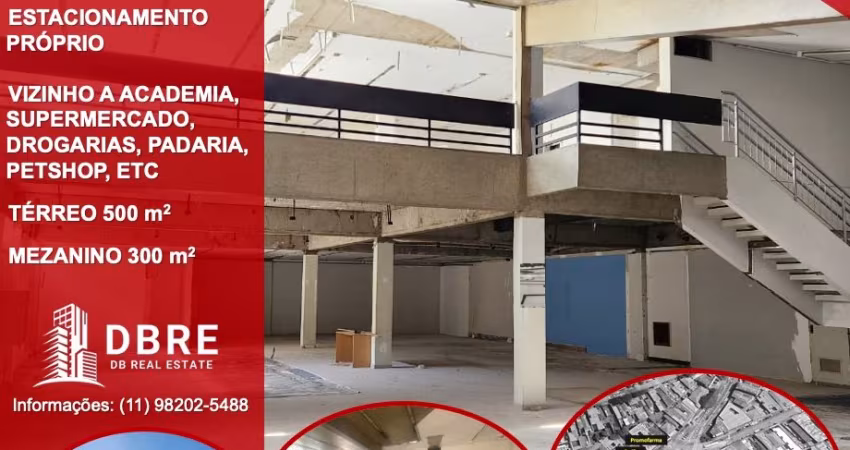 Loja Comercial com 800 m² na Praça Nippon | Pé-Direito Duplo | Estacionamento | Alto Fluxo
