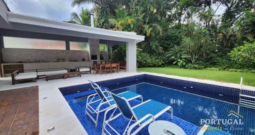 Casa à venda na riviera de são lourenço | 6 suítes, terreno: 495m², área construída: 470m²  | reformada, piscina, sauna, espaço gourmet e jardim