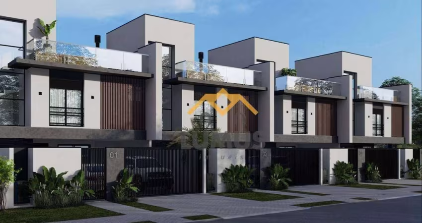 Sobrados em construção com 3 dormitórios à venda, 188 m² por R$ 1.050.000 - Portão - Curitiba/PR