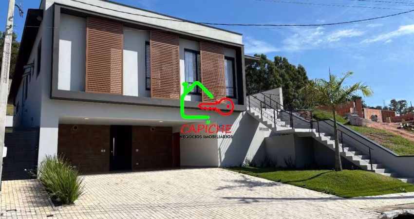 Casa de condomínio à venda em Vinhedo-SP, bairro Observatório: 3 quartos, 3 suítes, 2 salas, 5 banheiros, 6 vagas, 272m².