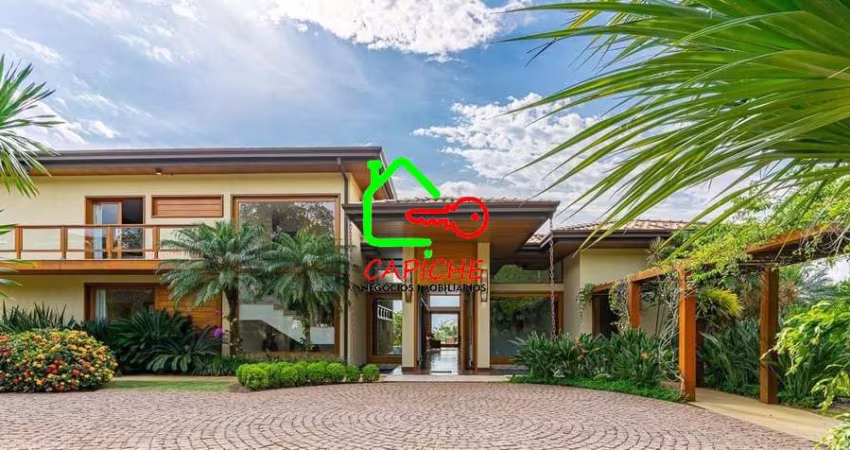 Casa de Alto Padrão em Condomínio, Itupeva-SP: 5 Quartos, 5 Suítes, 3 Salas, 7 Banheiros, 13 Vagas de Garagem, 1.800,00m² Área. Venda ou Locação!