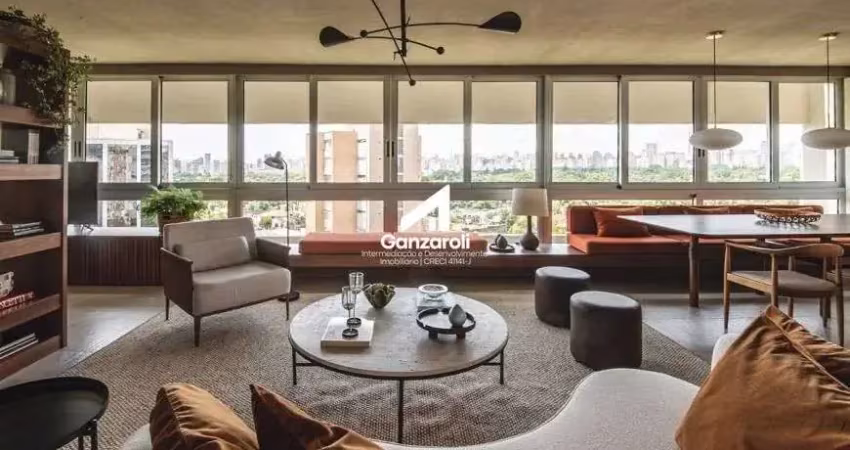Edifício garden - apartamento reformado 163m² no itaim bibi