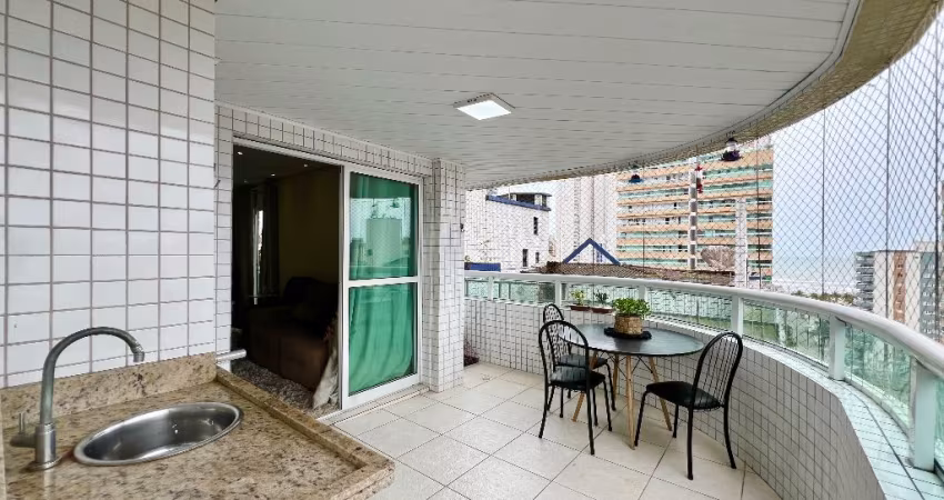 Apartamento alto padrão com 3 dormitórios, no Guilhermina, em Praia Grande.