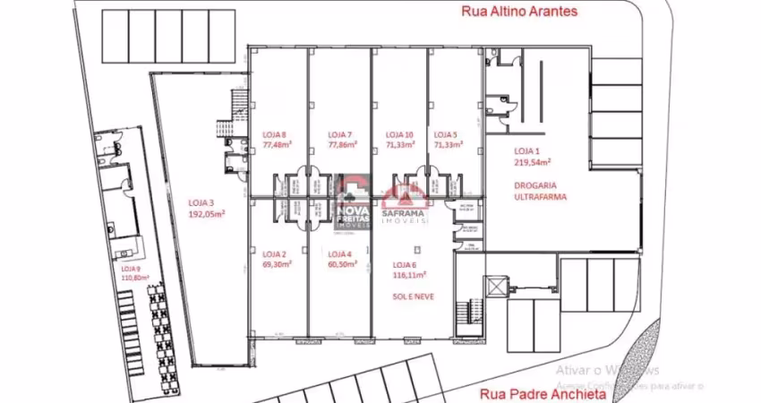 Loja com 71,33m², nova, localizada em centro de caraguatatuba