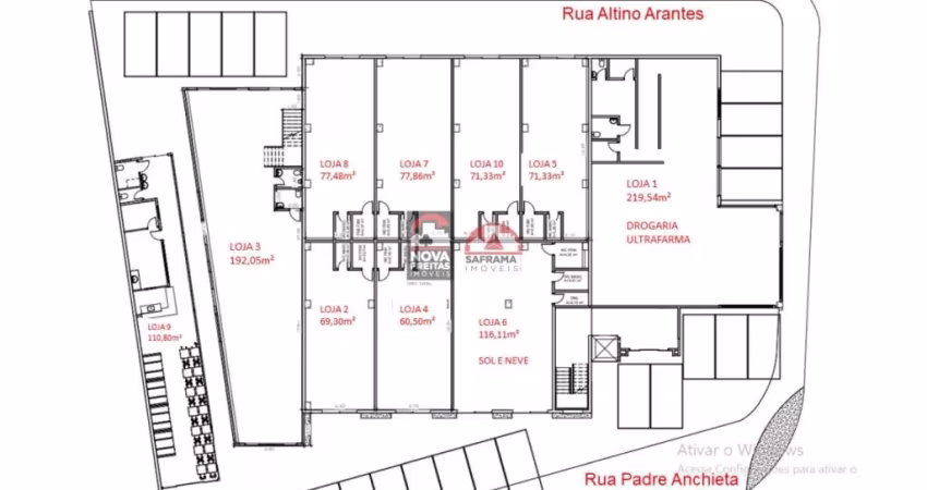 Loja com 192,05m², nova, localizada em Centro de Caraguatatuba