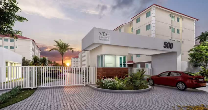 Apartamento 2/4, suíte, mobiliado, 3o. andar, condomínio, garagem, infraestrutura, vizinho ao Shopping Busca Vida