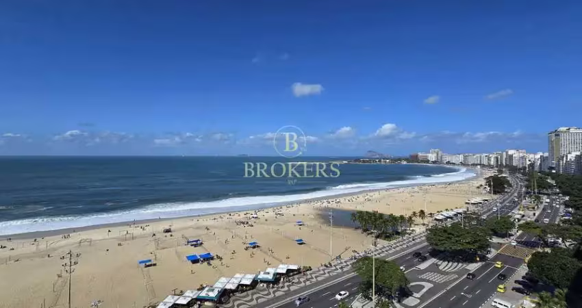 Apartamento a venda av atlântica - copacabana. frente mar, vista livre. 3 quartos, suíte - 95m². pr