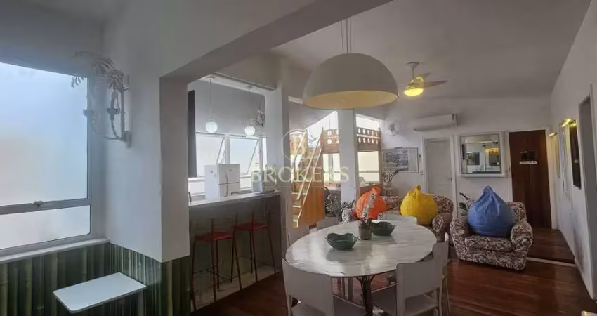 Cobertura duplex com energia solar para locação, ipanema, 2 quartos, 1 vaga, psicina, área de lazer