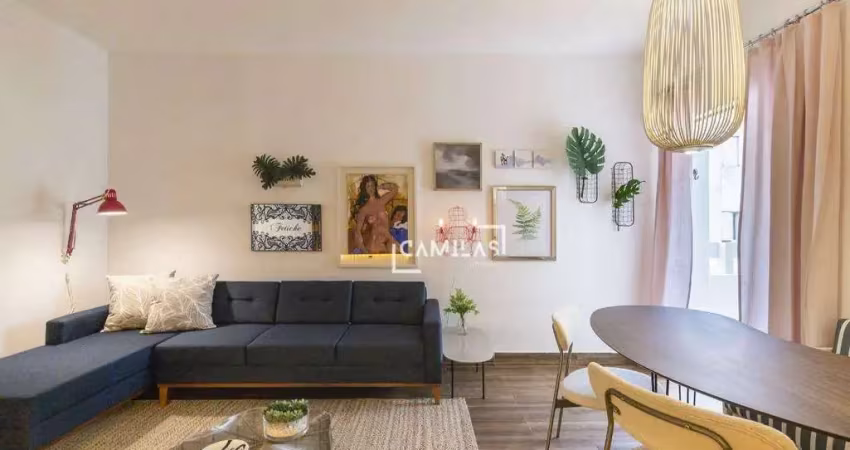 Apartamento com 1 dormitório, 50 m² - venda por R$ 560.000 ou aluguel por R$ 4.505/mês - Cambuí - Campinas/SP