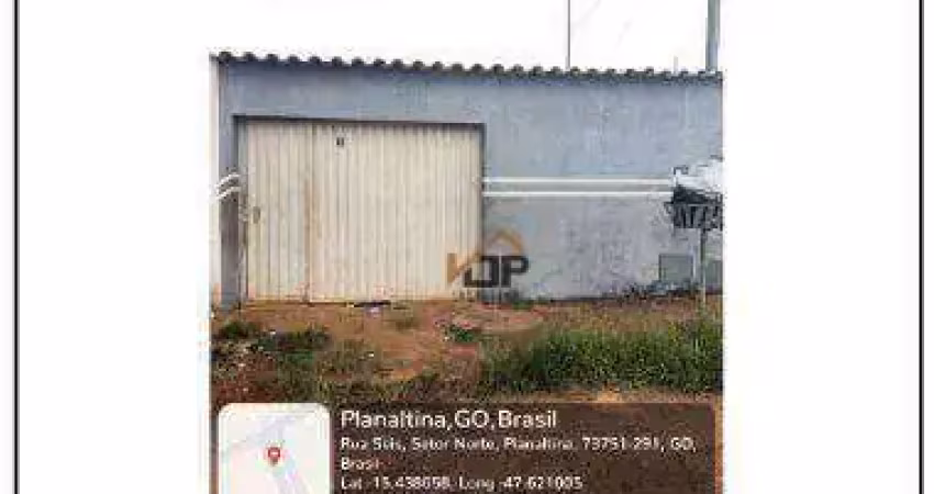 Casa com 2 dormitórios à venda, 55 m² por r$ 86.317,32 - setor norte - planaltina/go