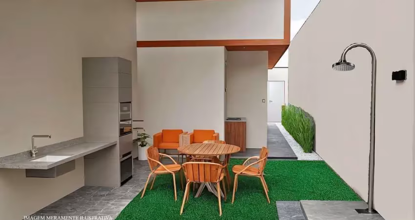 Casa linear nova com suíte, pé direito alto, quintal e churrasqueira - Arvoredo em Pinheiral