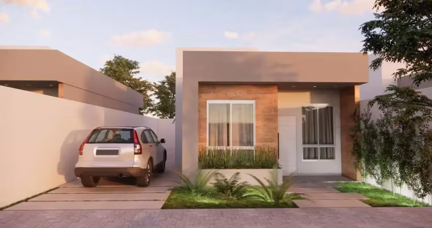 Casa térrea nova com suíte e quintal – design moderno no parque do contorno – entrada facilitada