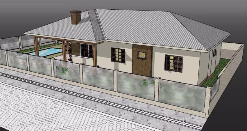 Casa nova com piscina no bairro Camboim