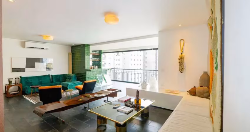 Apartamento tipo para venda em brooklin com 3 quartos, sendo 3 suítes, 218m²