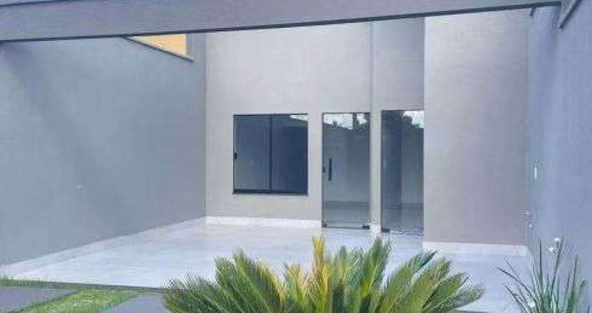 Casa à venda com acabamento moderno, armários embutidos e 3 quartos em Rio Verde - GO