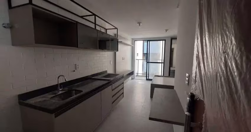 Flat novo com 26m² com varanda e moveis projetados, bairro de intermares