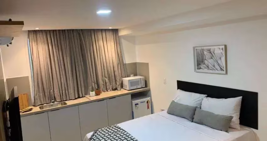 Flat mobiliado a venda com 20m² bairro de cabo branco