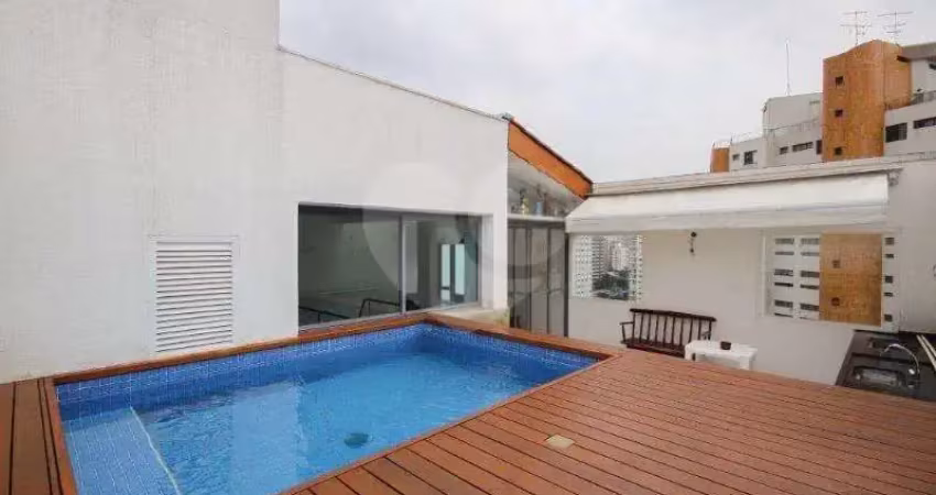 Cobertura à venda com 1 quarto, sendo 1 suíte,  no condomínio chateu de cheverny, são paulo - sp
