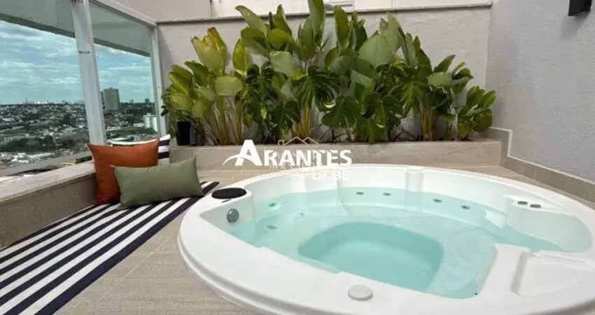 Ampla cobertura duplex com 3 quartos, jacuzzi e cozinhas planejadas