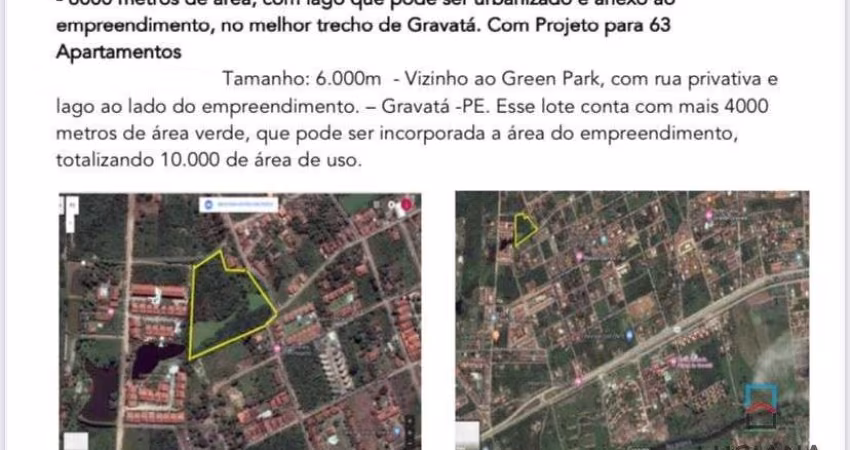 Terreno com 6.000 em Gravatá-PE