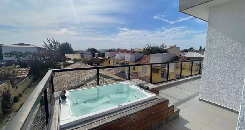 Cobertura a venda nas palmeiras, 1 quarto com área de lazer e hidro, cabo frio/rj, por r$ 400 mil!