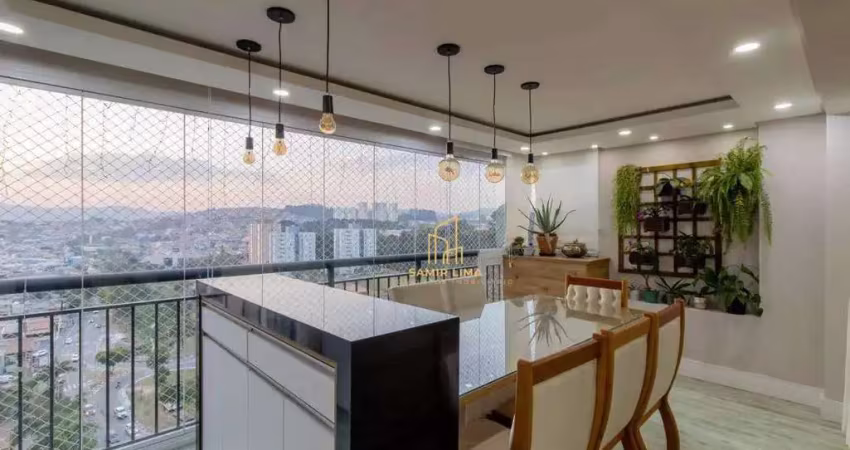 Apartamento com 3 dormitórios à venda, 122 m² por r$ 1.500.000,00 - jardim flor da montanha - guarulhos/sp
