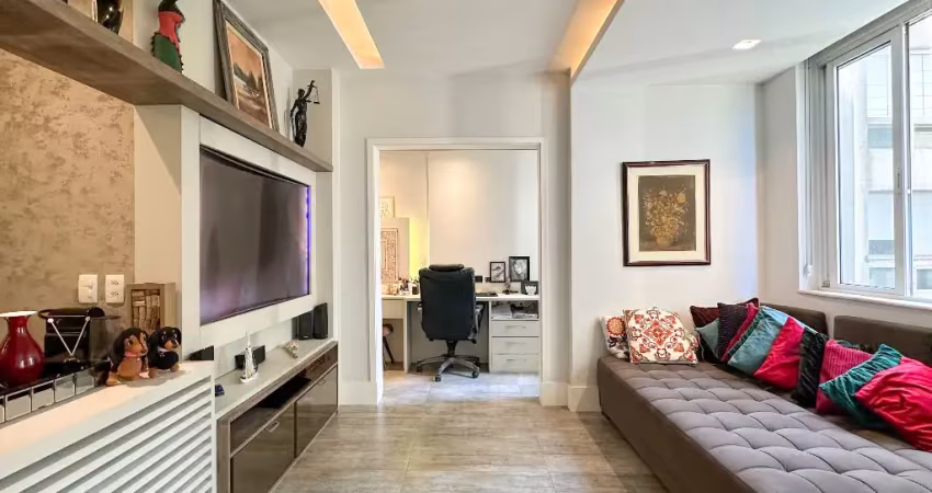 Lindo apartamento na av. atlantica modernizado mobiliado / decorado !!!