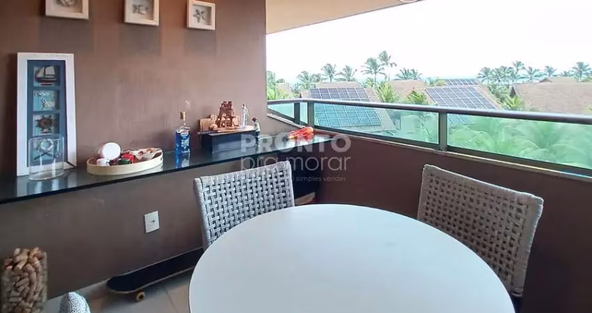 Excelente apartamento mobiliado localizado na praia de muro alto com 79,64m² de área útil.