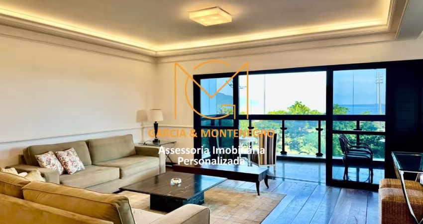 Apartamento Frente Mar, mobiliado com 3 suítes com sacada e 2 vagas - Pompéia - Santos - SP