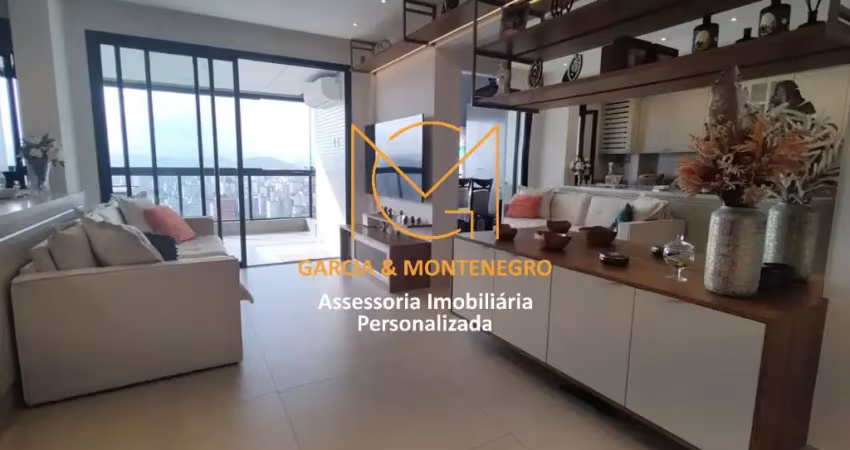 Apartamento no 24 andar com 2 dormitórios (1 suíte) 2 vagas - aparecida - santos - sp