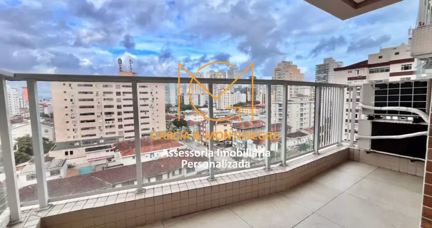 Apto de 1 dormitório com vista livre, lazer completo e 1 vaga demarcada - campo grande - santos - sp