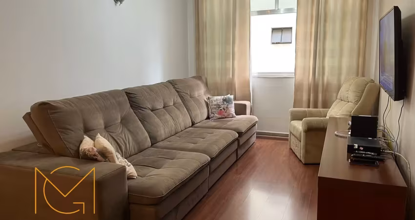 Apartamento com 2 dormitório (1 suíte) e 1 vaga demarcada - quadra da praia - aparecida - santos/sp