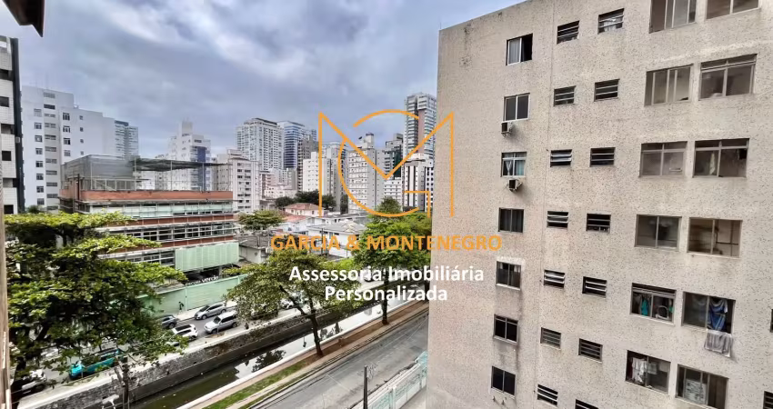 Apartamento de 85m² de 1 dormitório na quadra da praia, ponta da praia - santos - sp