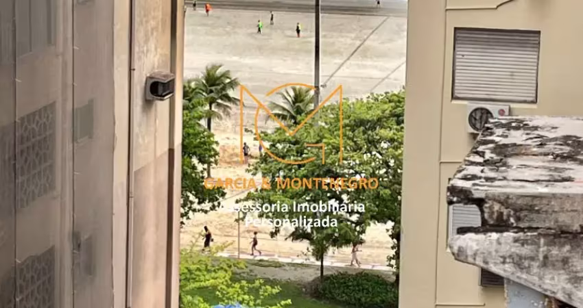 Apartamento vista ao mar com 62 m2, 2 dormitórios e 1 vaga - boqueirão - santos - sp