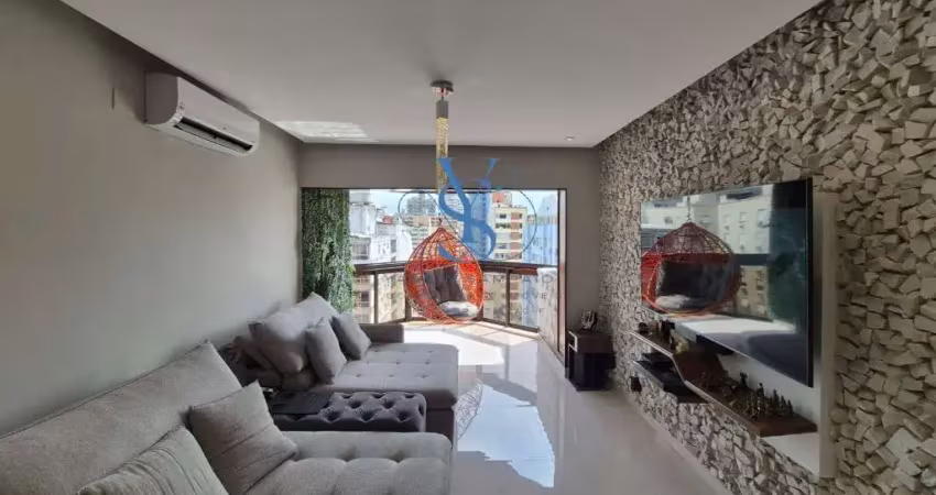 Cobertura de alto padrão com 3 suítes e 2 vagas na Aparecida, Santos-SP: 197,25m² de pura elegância!