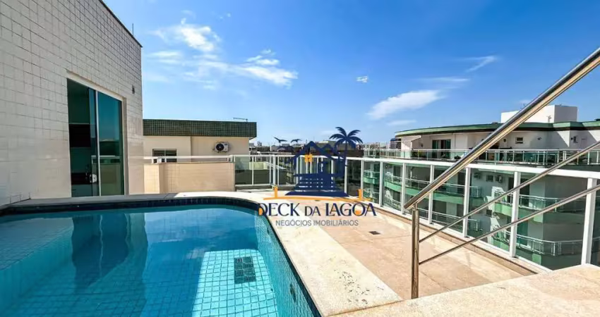 Cobertura com 4 dormitórios para alugar, 251 m² por r$ 9.000,00/mês - vila nova - cabo frio/rj