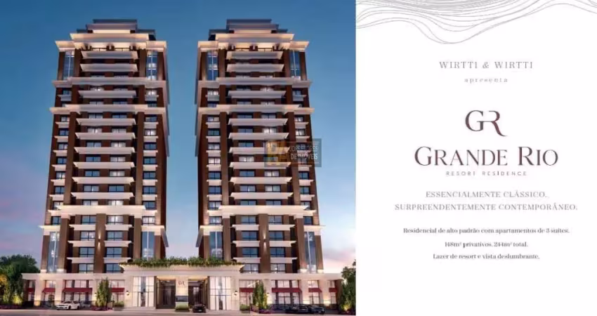 Apartamento para Venda em Foz do Iguaçu, Grande Rio Resort Residence, 3 suítes, 1 banheiro, 2 vagas