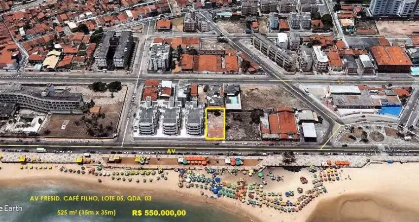 Terreno à venda, 525 m² por r$ 550.000,00 - praia do meio - natal/rn