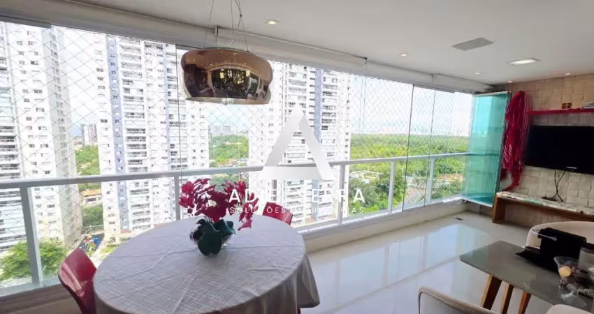 Platno patamares | 110m² | 3/4 sendo uma suíte | andar alto | vista mar | varanda gourmet | semi-mobiliado | total infraestrutura de lazer