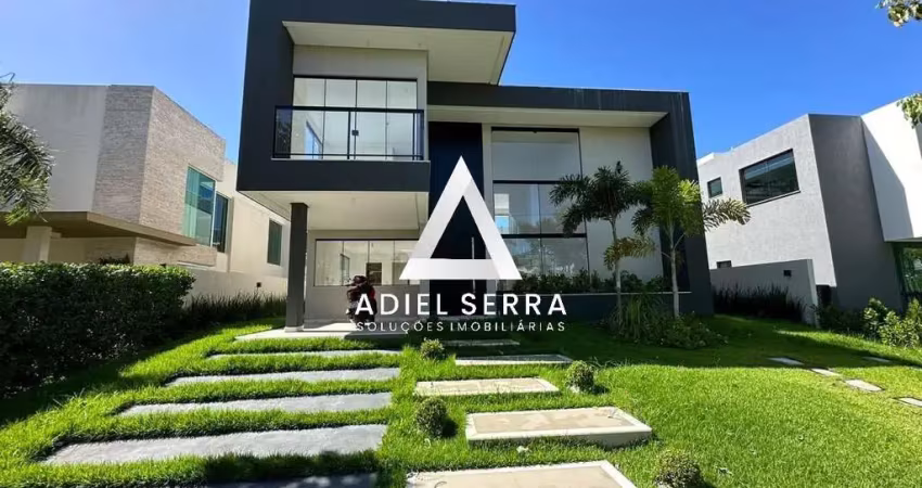 Alphaville Litoral Norte  - 470m² total - Nunca Habitada - 4 suítes - Closet - Gabinete - Espaço Gourmet - Piscina - Energia solar  - 3 vagas